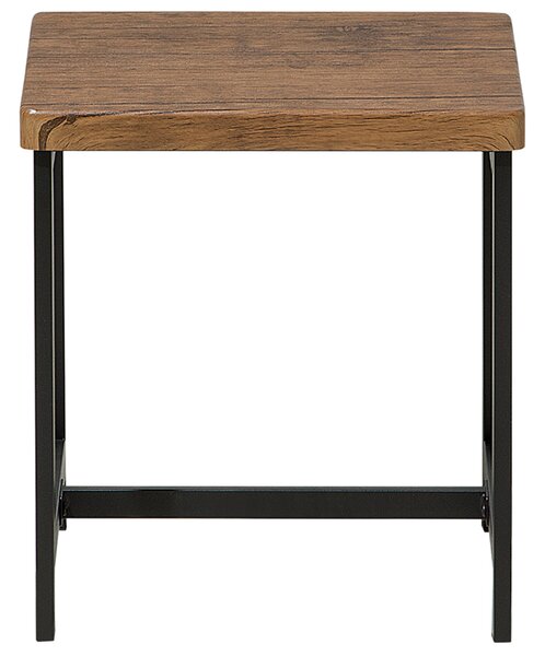 Jedálenská súprava hnedý stôl 4 stoličky 75 x 120 cm MDF stolný kovový rám priemyselný