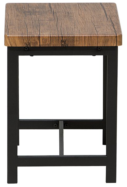 Jedálenská súprava hnedý stôl 4 stoličky 75 x 120 cm MDF stolný kovový rám priemyselný