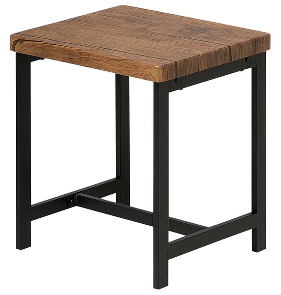 Jedálenská súprava hnedý stôl 4 stoličky 75 x 120 cm MDF stolný kovový rám priemyselný