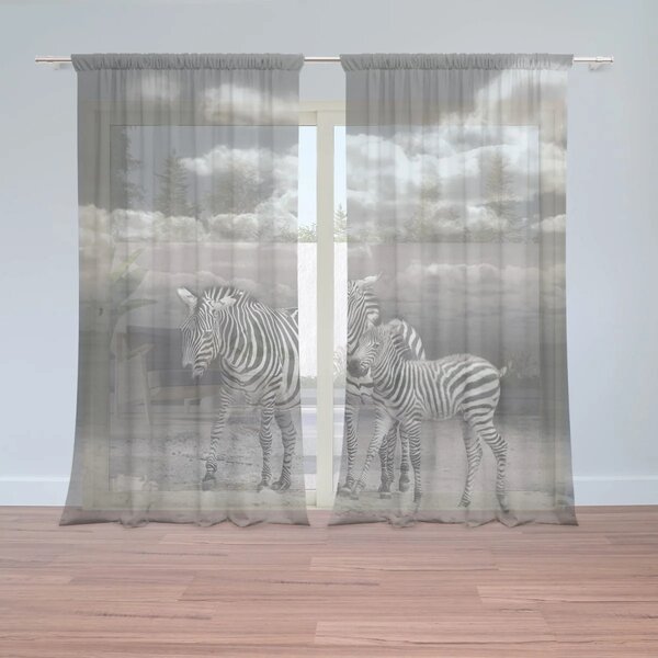 Sablio Záclony Zebry: 2ks 150x250cm