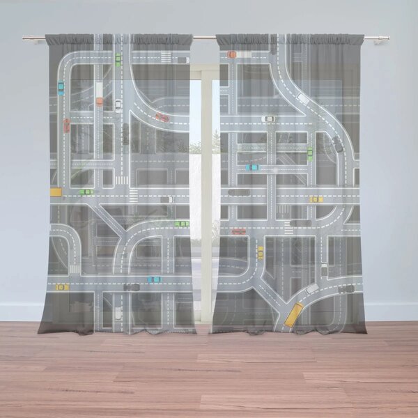Sablio Záclony Detská autodráha: 2ks 150x250cm