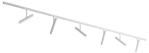 Moderný koľajnicový systém biely so 6 bodovými svetlami biely 1-fázový - Slimline Avery
