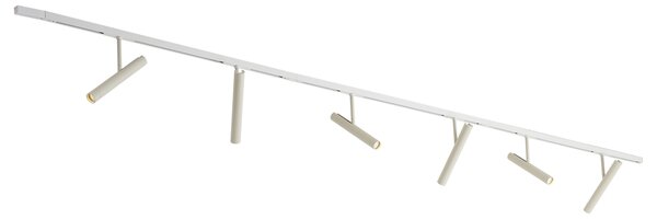 Moderný koľajnicový systém biely so 6 béžovými reflektormi 1-fázový - Slimline Avery