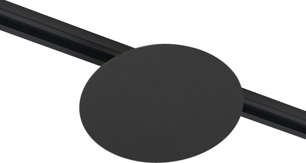 Moderné čierne stropné svietidlo pre 1-fázový koľajnicový systém 2-svetlá - Iconic Pulley