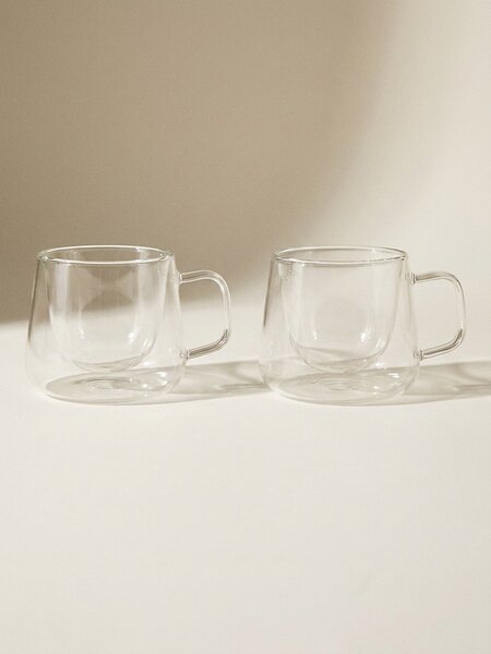 Sinsay - Sklenené šálky s dvojitým dnom 2 pack - clear