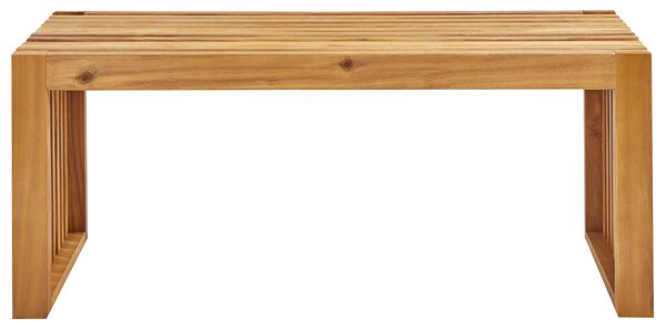 Záhradná jedálenská lavica svetlé akáciové drevo 105 cm 2-miestna moderný rustikálny štýl exteriér