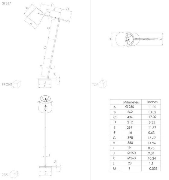 STOJACIA LAMPA, 30/80/153 cm - Interiérové svietidlá