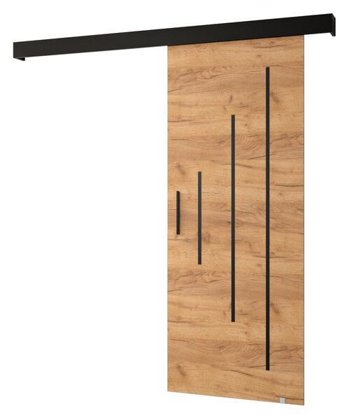 NovýNábytok.sk Posuvné dvere 80 cm Slavdro 3 (craft zlatý + čierna matná). Akcia -81%. Vlastná spoľahlivá doprava až k Vám domov. 1108846