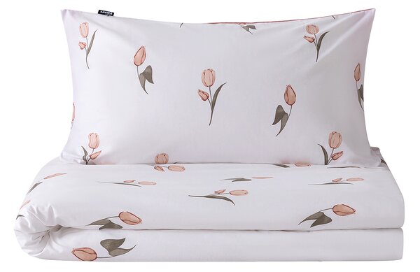 XPOSE® Bavlnené Renforcé obliečky TULIPÁNY DUO - ružové