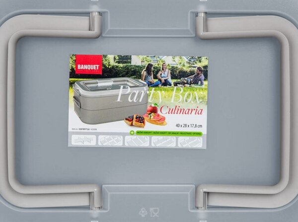 Banquet Party box CULINARIA 40 x 28 x 17,8 cm, khaki