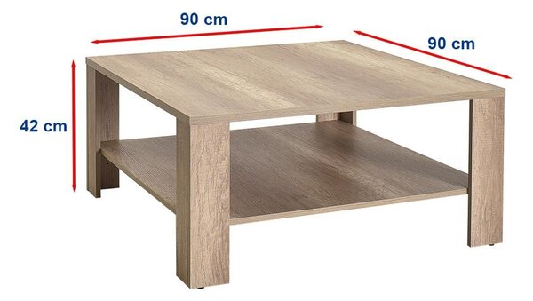 NovýNábytok.sk Konferenčný stolík Salome 3 (orech svetlý) . Akcia -17%. Vlastná spoľahlivá doprava až k Vám domov. 1109372