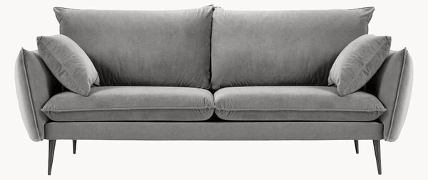 Pohovka Elio Light Grey & Black (3-miestna)