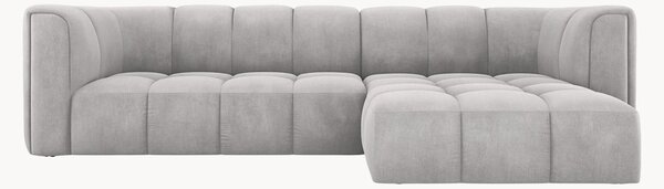 Rohová pohovka Francesca Light Grey & Black (3-miestna)