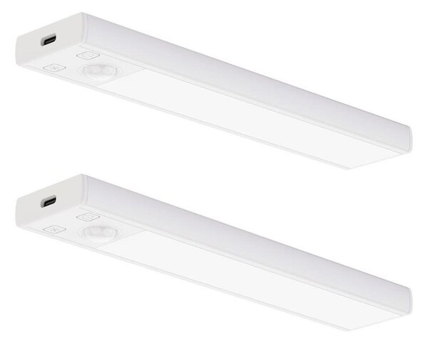 SADA 2x nabíjateľné LED osvetlenie nábytku so senzorom VIRO LED/1 W/800 mAh/20 cm/CCT biela
