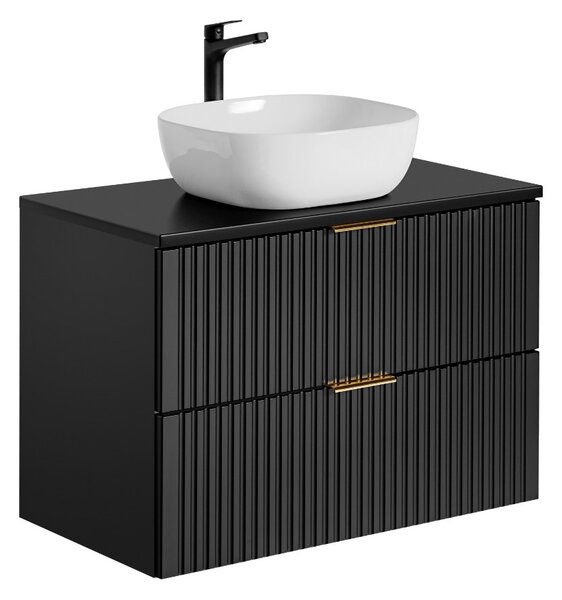 ArtCom Kúpeľňový komplet ADEL Black DU80/1 s doskou a umývadlom