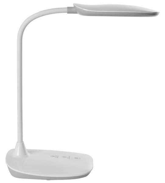 Stolná LED lampa biela syntetický materiál 3 režimy teploty svetla so stmievačom nastaviteľná kancelária