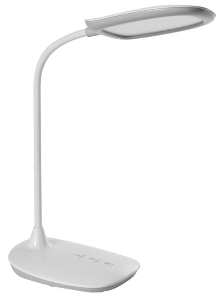 Stolná LED lampa biela syntetický materiál 3 režimy teploty svetla so stmievačom nastaviteľná kancelária