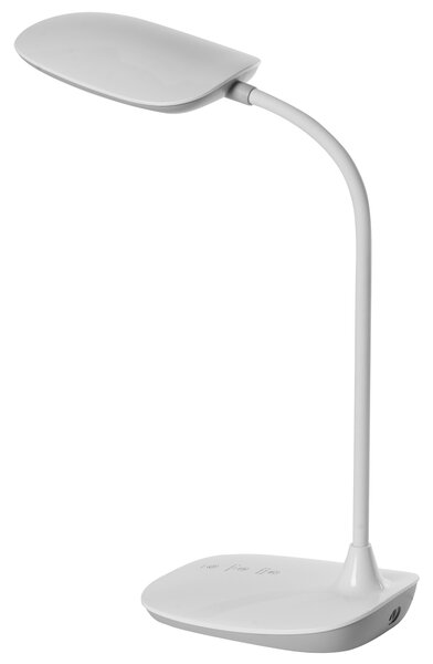 Stolná LED lampa biela syntetický materiál 3 režimy teploty svetla so stmievačom nastaviteľná kancelária