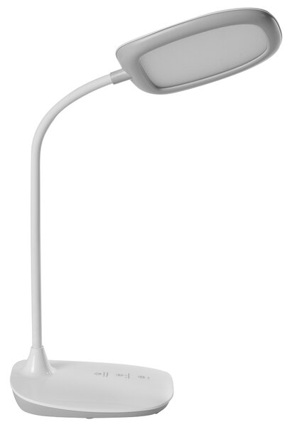 Stolná LED lampa biela syntetický materiál 3 režimy teploty svetla so stmievačom nastaviteľná kancelária
