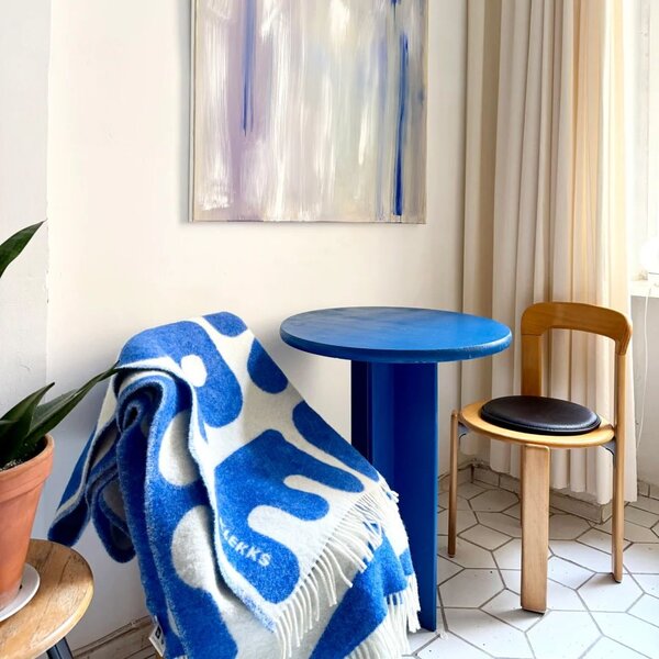 Vlnený pléd Klekks No. 11 Blue (130 × 200 cm)