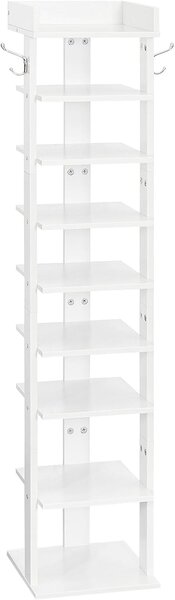 Vysoký úzky botník Vasagle Gio 132 cm biely