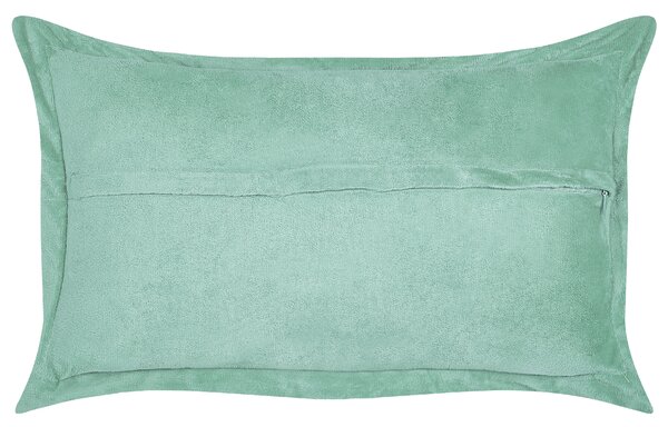 Súprava 2 dekoratívnych vankúšov svetlozelená menčestrové poťahy 47 x 27 cm moderná tradičná obývacia izba spálňa