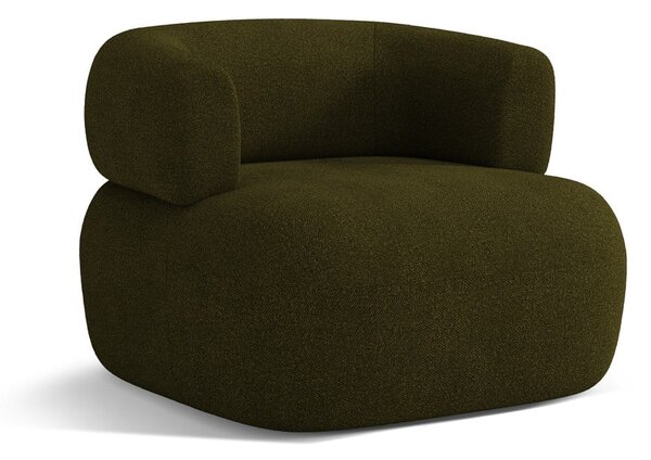 Zelené kreslo z textílie bouclé Jenny – Micadoni Home