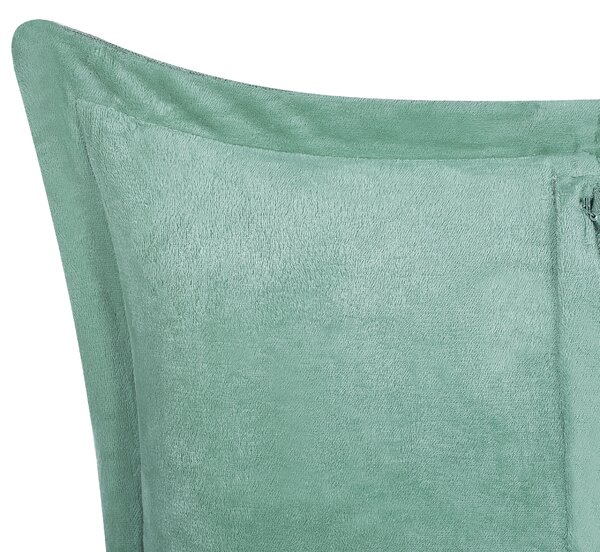 Súprava 2 dekoratívnych vankúšov svetlozelená menčestrové poťahy 47 x 27 cm moderná tradičná obývacia izba spálňa