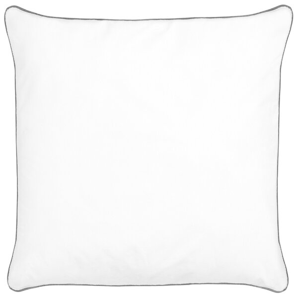 Vankúš na spanie biely bavlna Japara 80 x 80 cm polyesterová výplň nízky profil