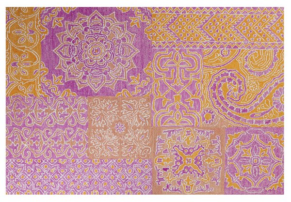 Vlnený koberec viacfarebný 140 x 200 cm s orientálnym vzorom obývacia izba spálňa
