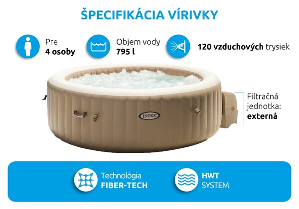Intex | Nafukovacia vírivka Pure Spa Bubble HWS | 11400217