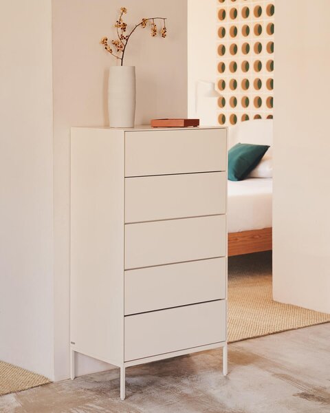 MUZZA Komoda ranad 60 x 114 cm biela