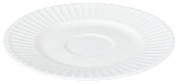 Sada 4 šálok s podšálkami biela porcelán kaolín lesklá povrchová úprava pre 4 osoby šálky na čaj klasický dizajn kuchyňa jedáleň