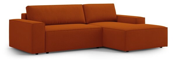 Rozkladacia rohová pohovka v tehlovej farbe (pravý roh) Jodie – Micadoni Home