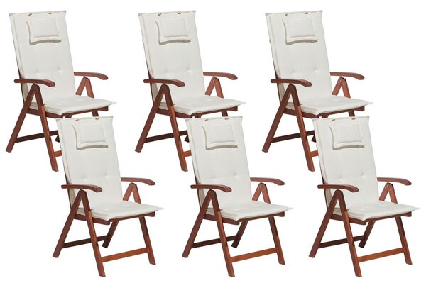 Set 6 ks. záhradných stoličiek TRATORIA (tmavočervená + biela). Vlastná spoľahlivá doprava až k Vám domov. 1026938
