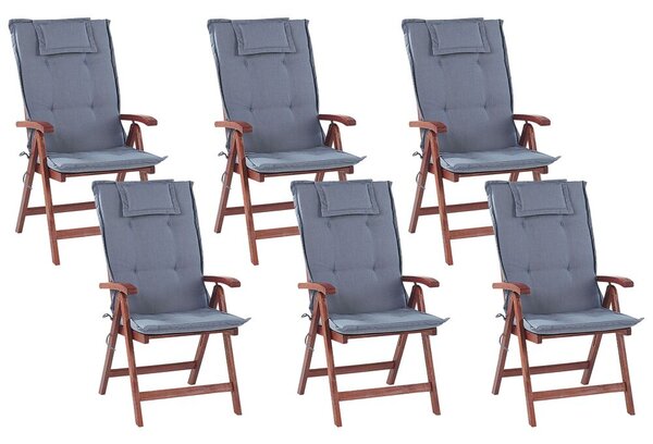 Set 6 ks. záhradných stoličiek TRATORIA (modrá). Vlastná spoľahlivá doprava až k Vám domov. 1026945