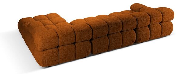 Oranžová modulárna rohová pohovka z textílie bouclé (pravý roh) Bellis – Micadoni Home