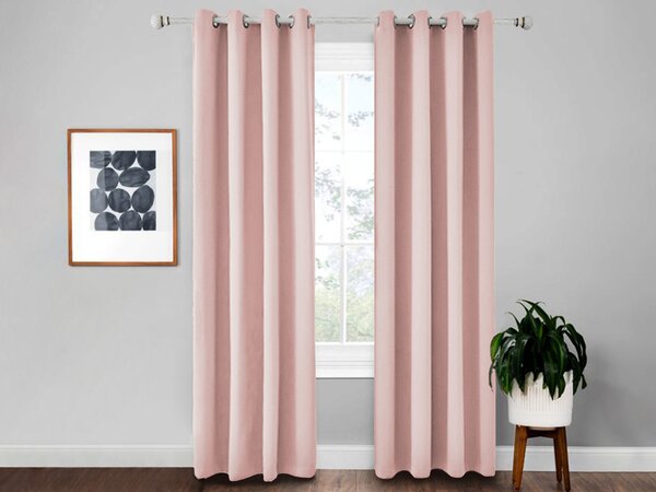 XPOSE® Zatemňujúci záves HADES - púdrový 140x160 cm 2ks