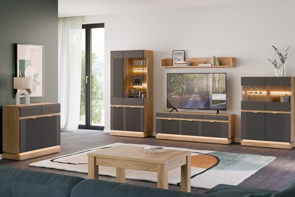 MILTON antracit ML03 komoda