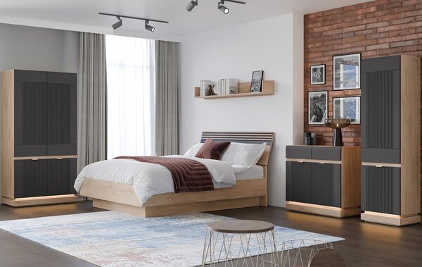 MILTON antracit ML03 komoda