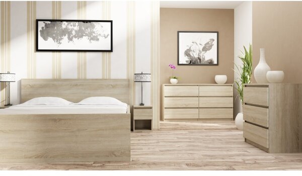 Komoda 6 zásuviek Malva 120 cm Dub Sonoma