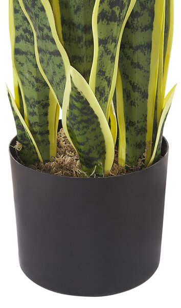 Umelá rastlina v kvetináči svokrin jazyk zelená čierna syntetický materiál 63 cm dekorácie doplnky