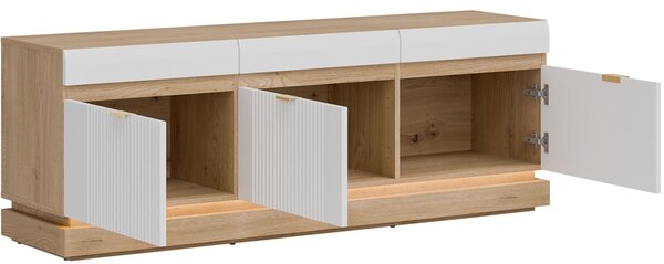 MILTON biela ML01, skrinka pod TV