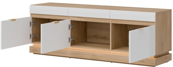 MILTON biela ML01, skrinka pod TV