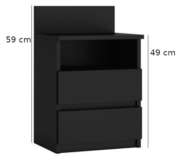 Nočný stolík M1 čierny