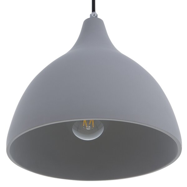 Závesná lampa svetlosivá betónový vzhľad škandinávsky moderný štýl stropné svetlo obývačka jedáleň