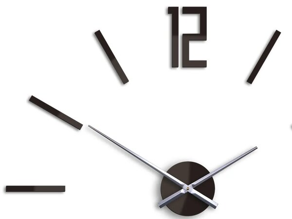 ModernClock 3D nalepovacie hodiny Carlo wenge