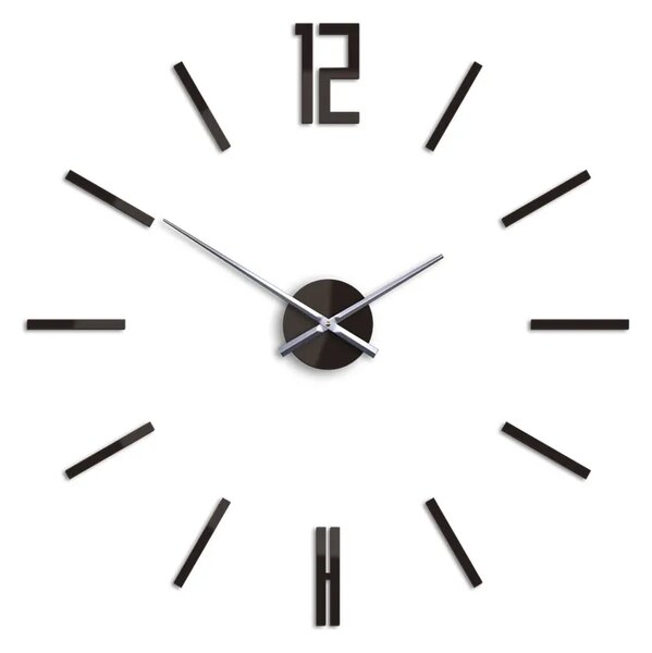ModernClock 3D nalepovacie hodiny Carlo wenge