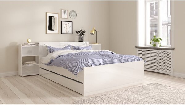 Biela dvojlôžková posteľ 160x200 cm Naia – Tvilum