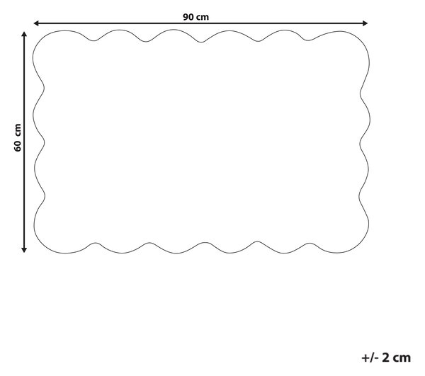 Rohožka prírodná prírodné kokosové vlákno 60 x 90 cm PVC povlak protišmyková jednofarebná rohož vlnitý dizajn do interiéru moderná